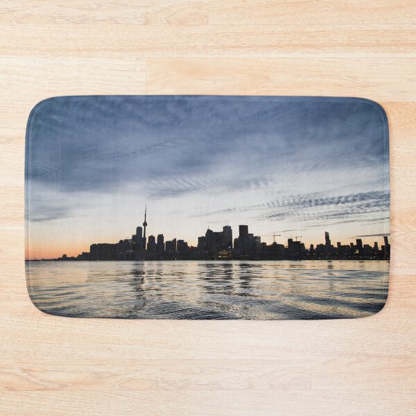 Item preview, orange and blue Sunset, toronto skyline, water,  designed and sold by Rebecca Li.