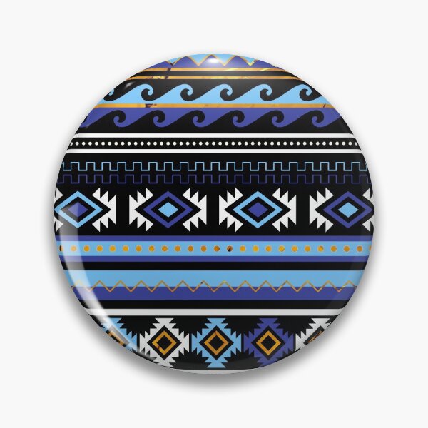Item preview, The Blue Aztec with Gold Accent designed and sold by SortaFire.