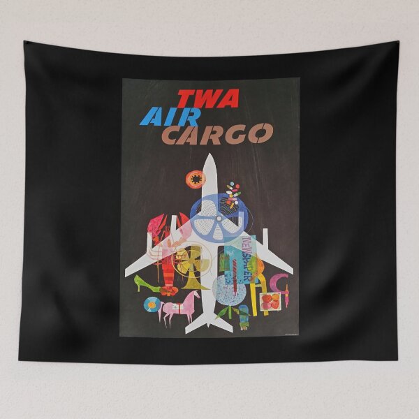 Item preview, Air Cargo vintage travel poster designed and sold by stickart-marek.