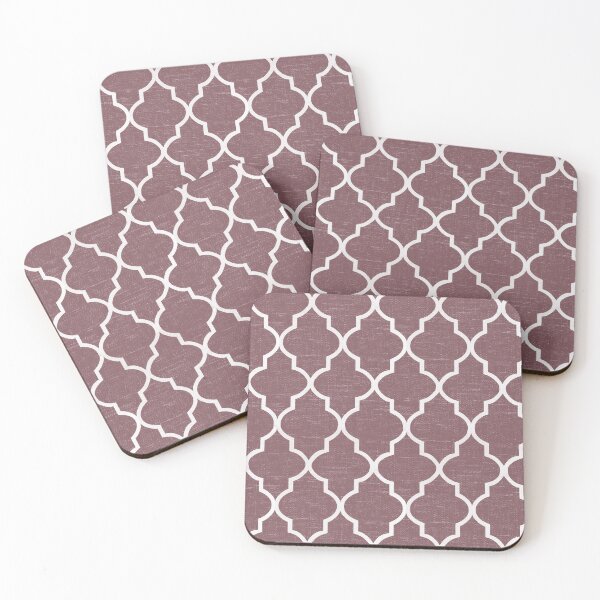 Item preview, Ashen Wild Ginger brown white quatrefoil designed and sold by coverinlove.