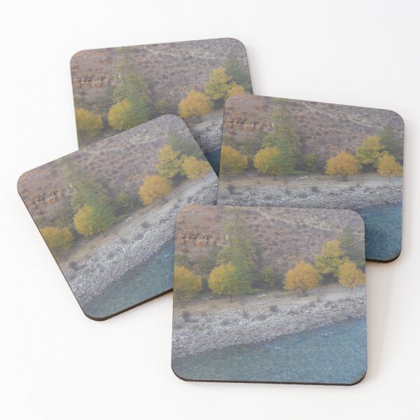 Item preview, Glacial river fall tree colors designed and sold by PrakritiPrints.