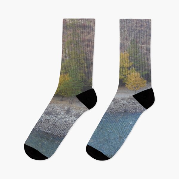 Item preview, Glacial river fall tree colors designed and sold by PrakritiPrints.