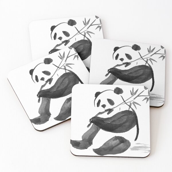 Item preview, Chinese ink painting - panda with bamboo - ink painting panda bear designed and sold by Kallandra.