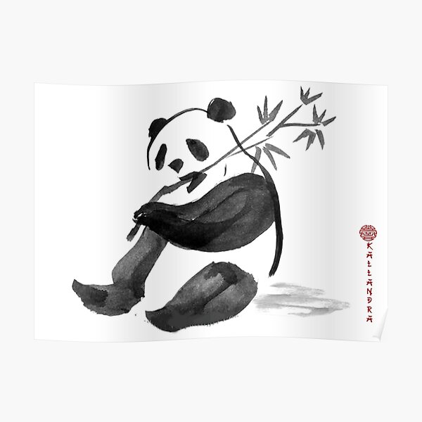 easy chinese painting black and white