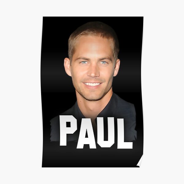 V0816 Paul Walker Portrait Actor Decor WALL PRINT POSTER UK