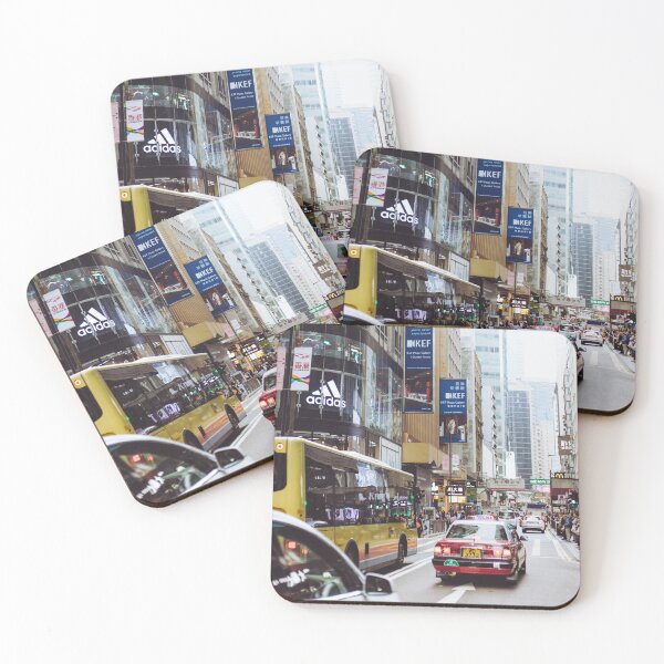 Item preview, Hong Kong City Streets, Red Taxi, downtown designed and sold by Rebecca Li.