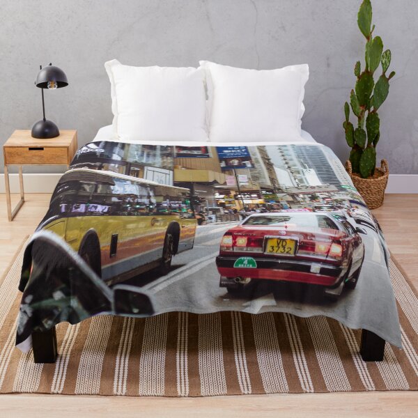 Item preview, Hong Kong City Streets, Red Taxi, downtown designed and sold by Rebecca Li.