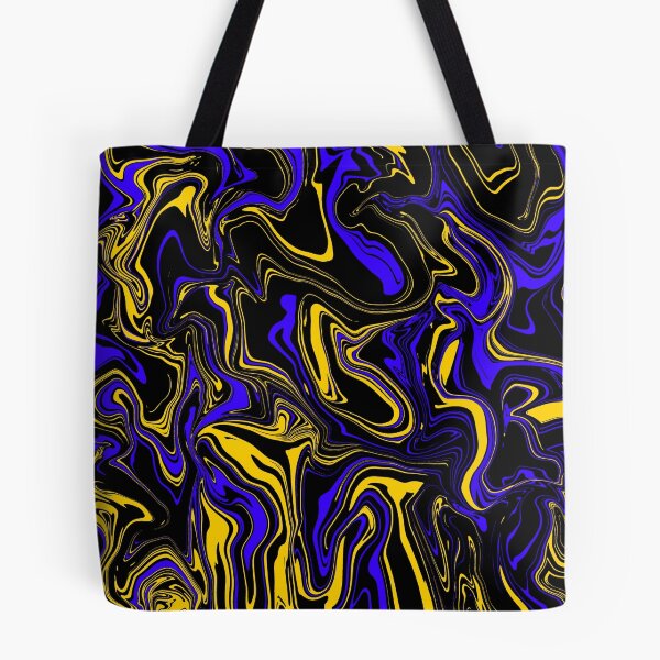 Item preview, Yellow Blue and Black Oil Spill designed and sold by WildNClassyFun.