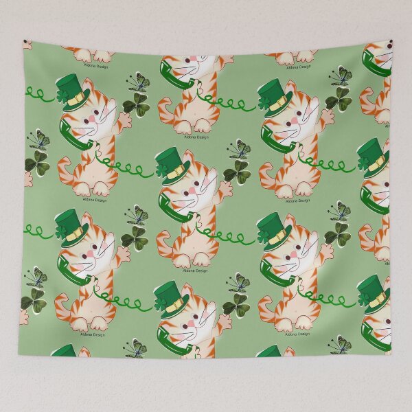 Item preview, Kitty on St.Patrick's day  designed and sold by aldona.