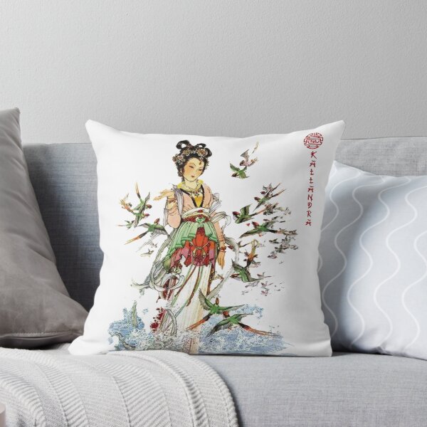 Item preview, China Art Print - Allegory of Young Chinese Woman with Birds designed and sold by Kallandra.