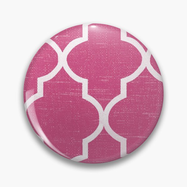 Item preview, Bold Pink Yarrow white quatrefoil designed and sold by coverinlove.