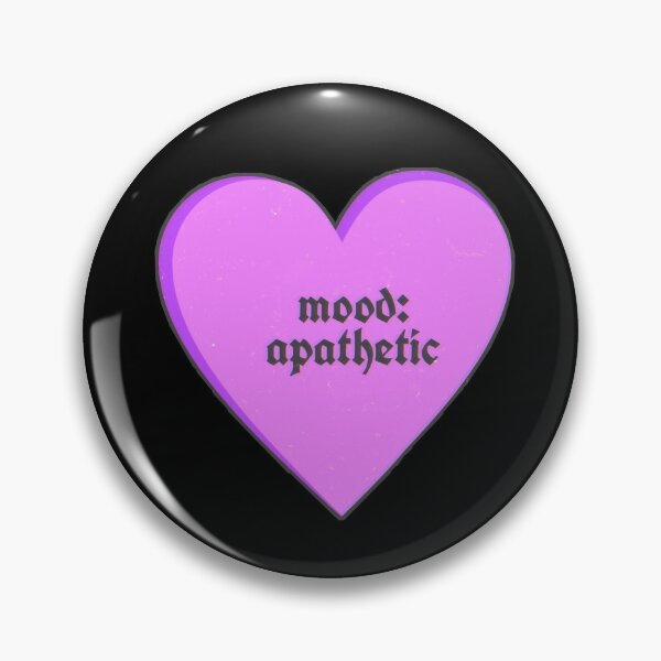 Dear Diary - Mood: Apathetic - I Must Be Emo Pin for Sale by CryptQueen