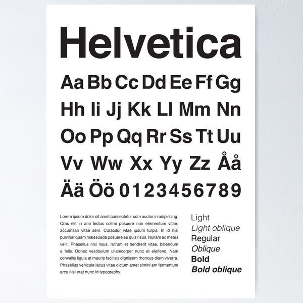 Artikel-Vorschau von Typografie Poster Helvetica Alphabet, designt und verkauft von Mattias Olsson.