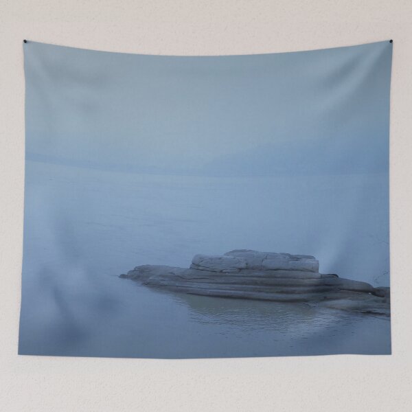 Item preview, Blue misty river, stones arrangement designed and sold by PrakritiPrints.