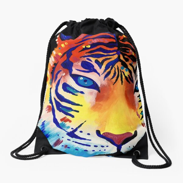Rainbow Tiger Drawstring Bags | Redbubble