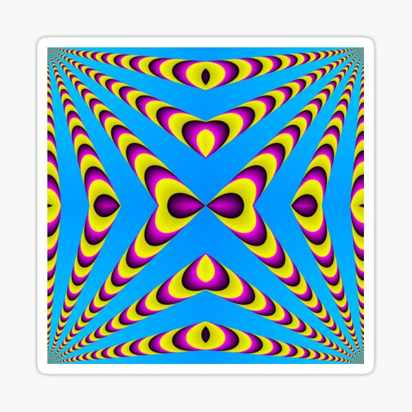 Optical iLLusion, Triangle, 2D shape Sticker