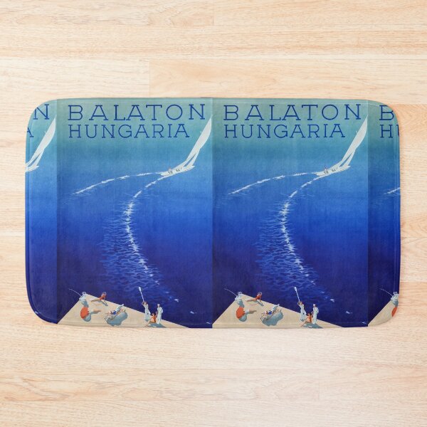 Item preview, Balaton vintage travel poster designed and sold by stickart-marek.
