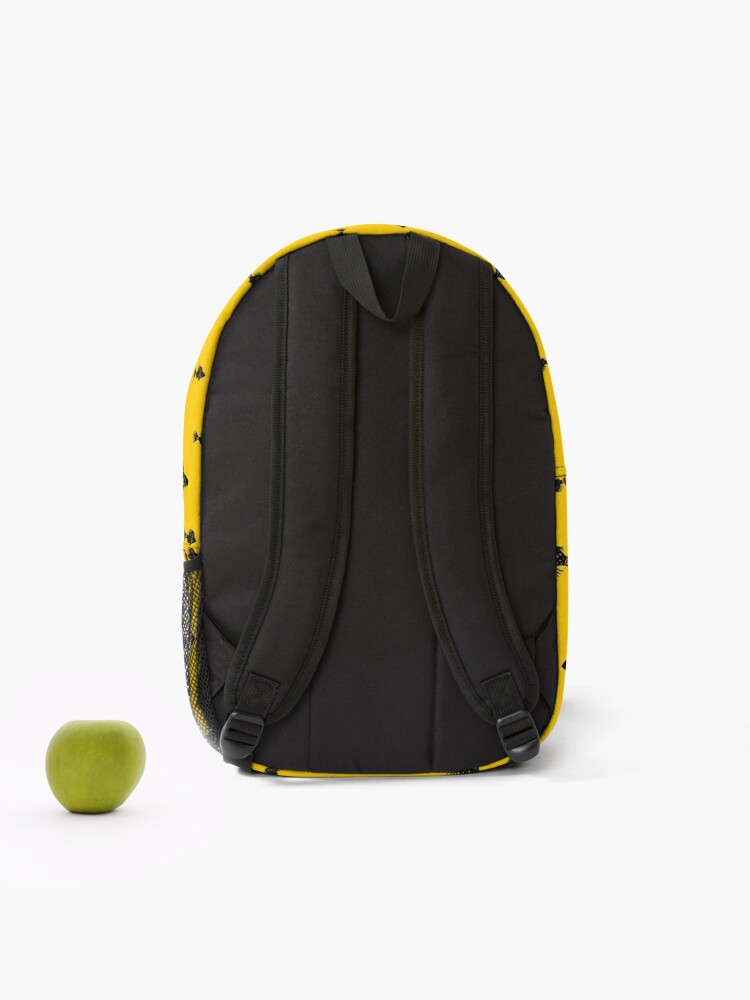 Alternate view of Sun-Fish, paper cut and graphic design, bold and bright Backpack