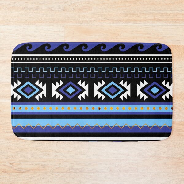 Item preview, The Blue Aztec with Gold Accent designed and sold by SortaFire.