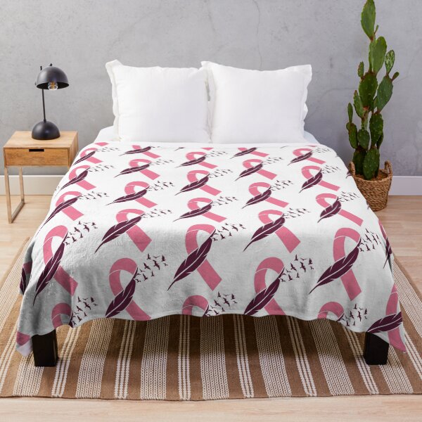 Item preview, Breast cancer awareness ribbon feather birds designed and sold by Inspireaglow.