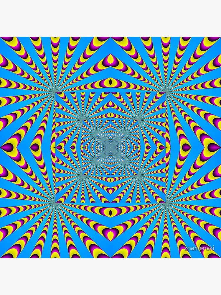 Blue optical illusions colour by znamenski