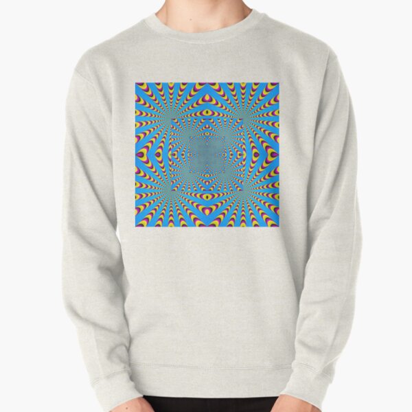 Blue optical illusions colour Pullover Sweatshirt