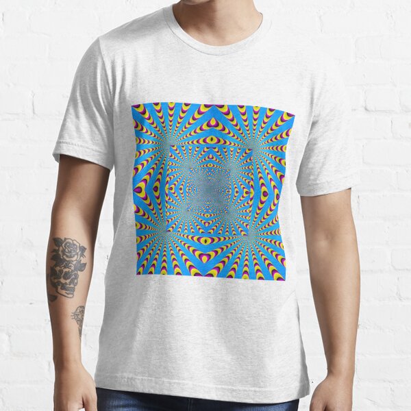 Blue optical illusions colour Essential T-Shirt