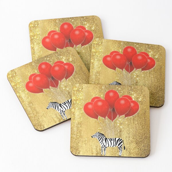 Item preview, Zebra Abstract Design, Zebra Daydream, Balloon Design, Beautiful Gold Animal Print designed and sold by Lizzie May.