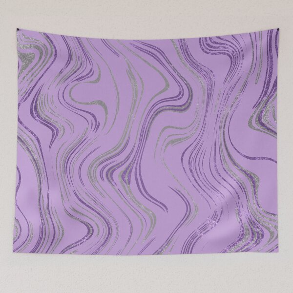 Item preview, Liquid Marble Swirls Purple Silver designed and sold by WisdomInspired.