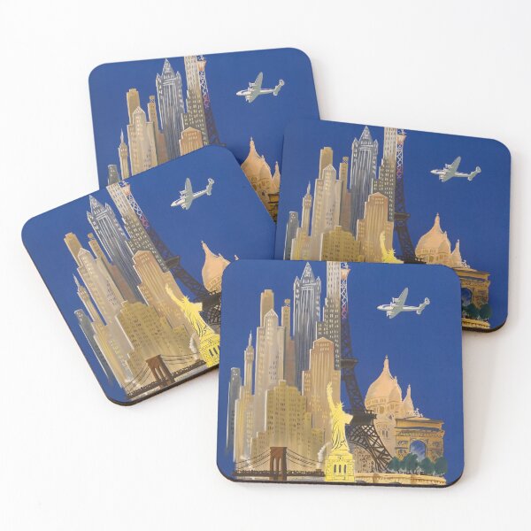 Item preview, Amerique du Nord vintage travel poster designed and sold by stickart-marek.