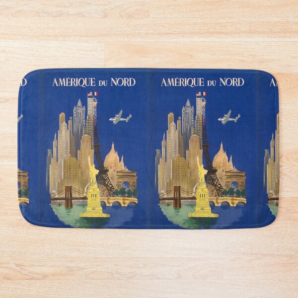 Item preview, Amerique du Nord vintage travel poster designed and sold by stickart-marek.