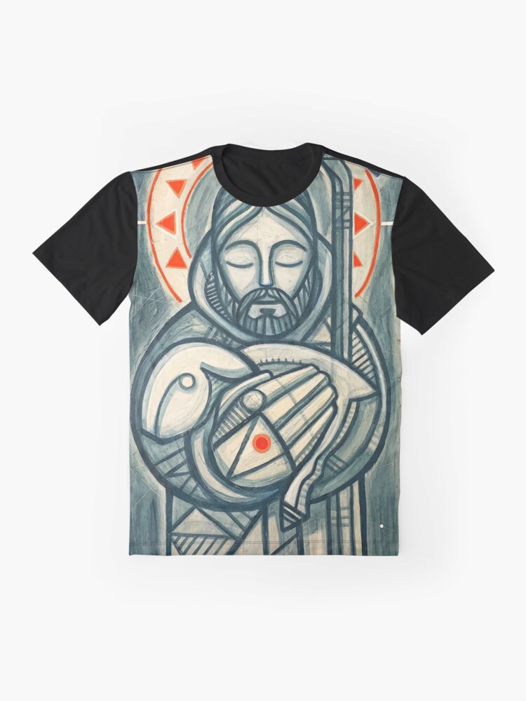 Jesus Christ Good Shepherd artistic painting | Graphic T-Shirt