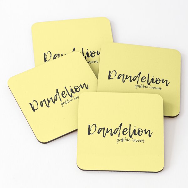 Item preview, 'Dandelion' Gabbie Hanna Song Typography Yellow Background designed and sold by artsydoodles.
