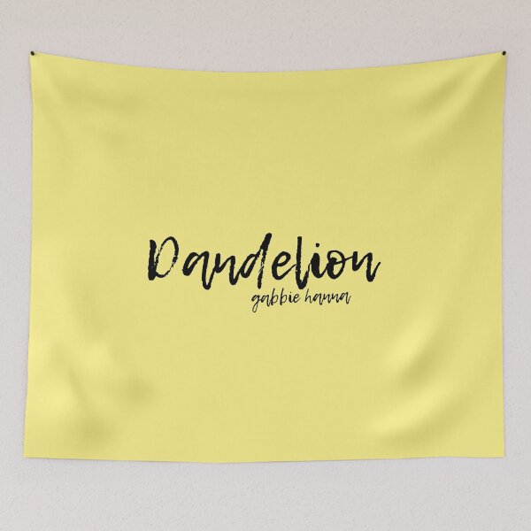 Item preview, 'Dandelion' Gabbie Hanna Song Typography Yellow Background designed and sold by artsydoodles.