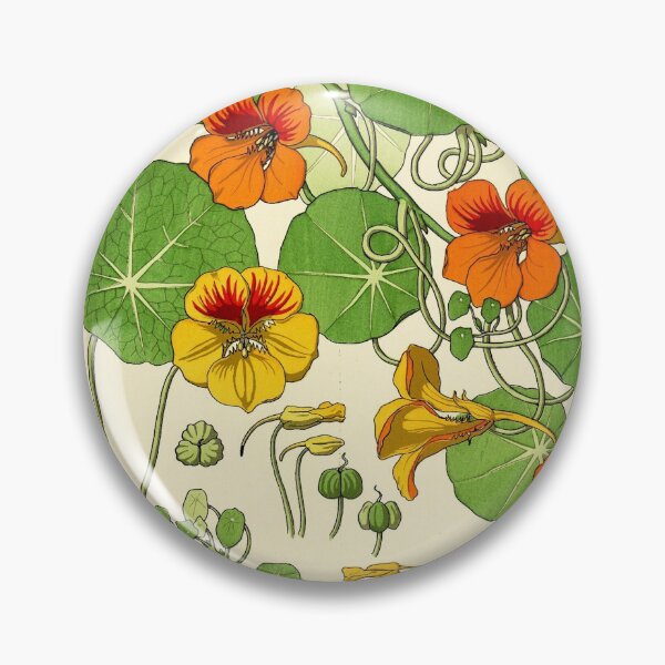 Item preview, Botanical flower plate - Maurice Verneuil - Capucine designed and sold by DejaVuStudio.