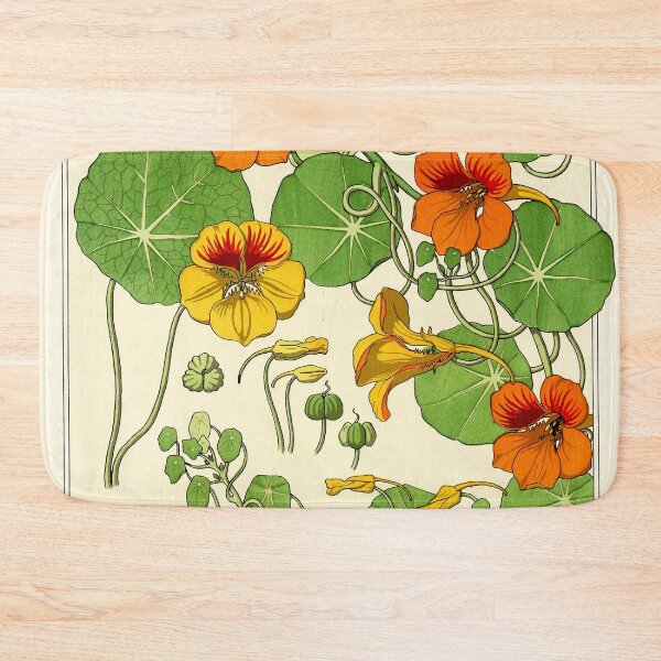Item preview, Botanical flower plate - Maurice Verneuil - Capucine designed and sold by DejaVuStudio.