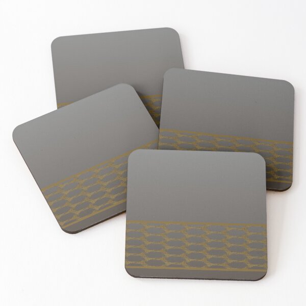 Item preview, Bronze chain border pattern on a gradient taupe background  designed and sold by PetaJaneHome.