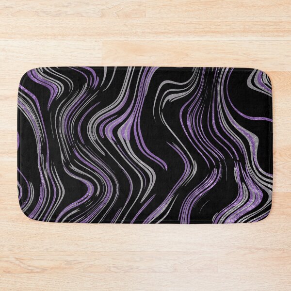 Item preview, Liquid Marble Swirls Purple Silver on Black designed and sold by WisdomInspired.