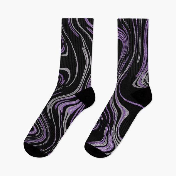 Item preview, Liquid Marble Swirls Purple Silver on Black designed and sold by WisdomInspired.