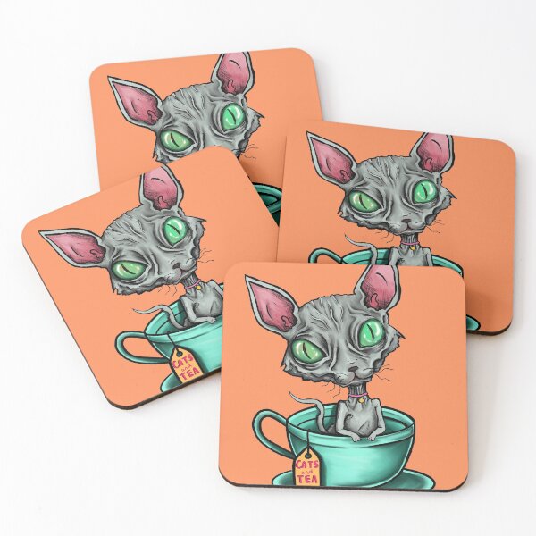 Item preview, Cats and Tea designed and sold by Back-to-Bec.