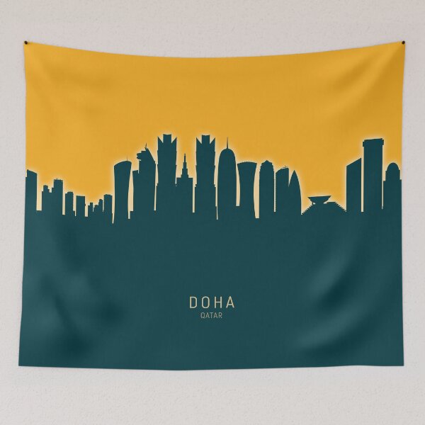Item preview, Doha Qatar Skyline designed and sold by ArtPrints.