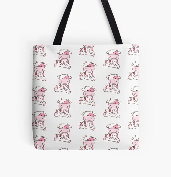 strawberry cow All Over Print Tote Bag