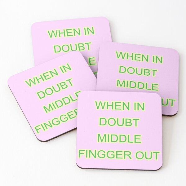 Item preview, When In Doubt Middle Finger Out Urban Outfit designed and sold by Custom Crest.