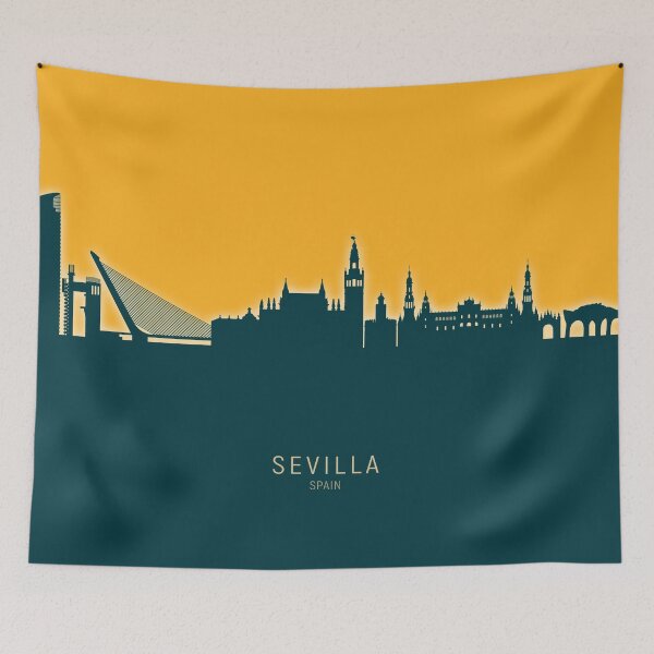Item preview, Sevilla Spain Skyline designed and sold by ArtPrints.