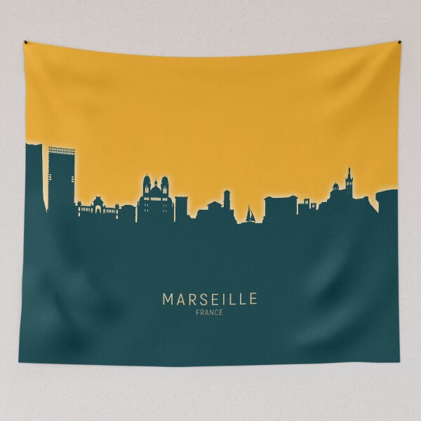 Item preview, Marseille France Skyline designed and sold by ArtPrints.