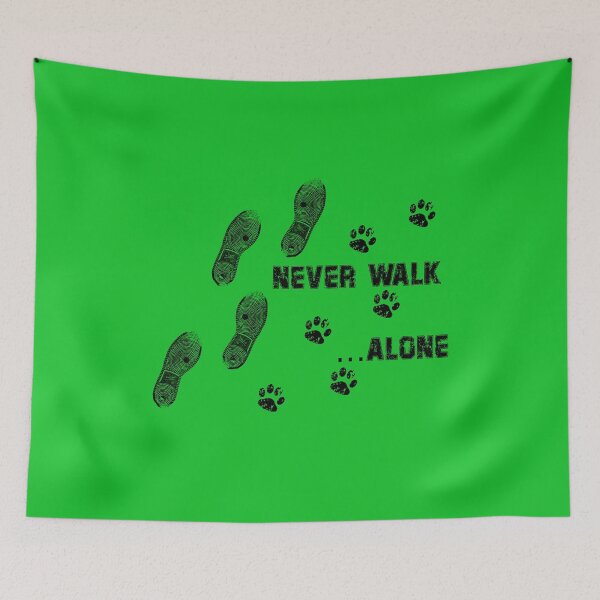 Item preview, Never Walk Alone Dog Dog Paw Shoe Print designed and sold by DerNerd.