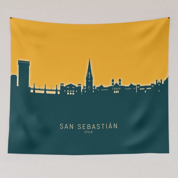 Item preview, San Sebastian Spain Skyline designed and sold by ArtPrints.