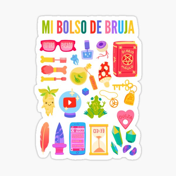 Objetos de Bruja Pegatina