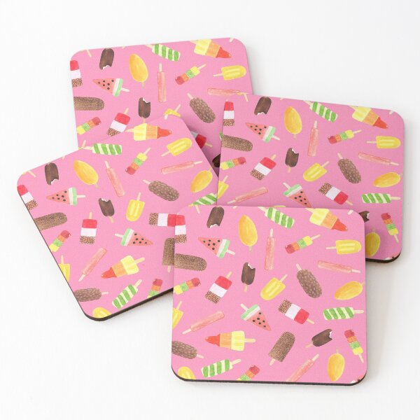 Artikelvorschau, Aquarell Ice Lollies // Pink entworfen und verkauft von The Wellington Boot.