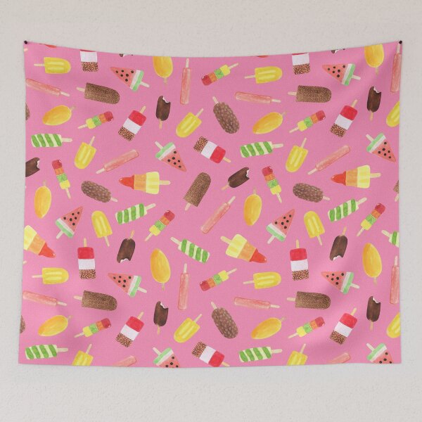 Artikelvorschau, Aquarell Ice Lollies // Pink entworfen und verkauft von The Wellington Boot.